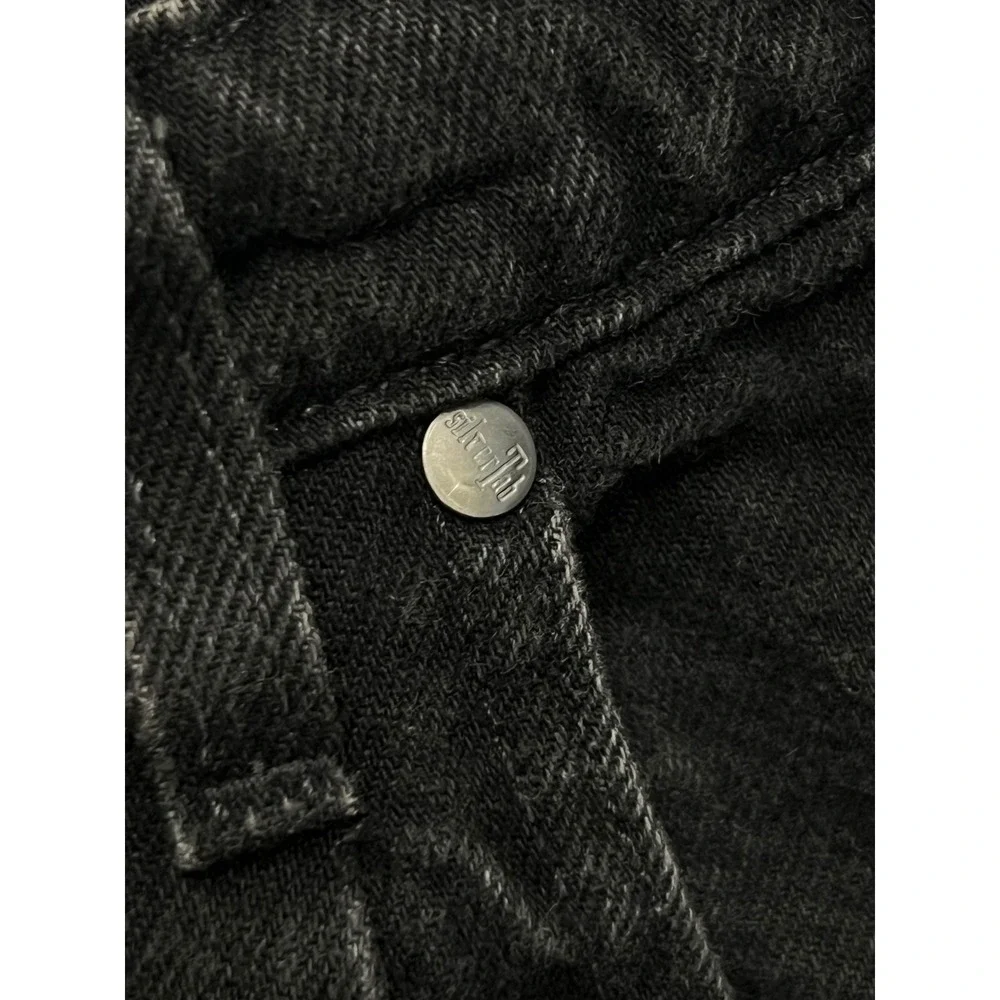 Vintage Levis SilverTab Loose Fit Black Denim Shorts Mens 38 Made in USA